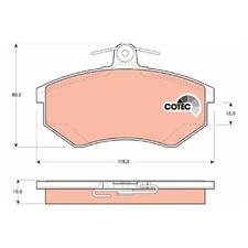 Satz Bremsbeläge Bremsklötze vorne für VW Scirocco 53B Vento 1H2 23917274