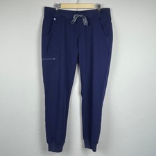 FIGS Zamora Joggers - Navy Blue - Size L - Drawstring Medical Scrubs