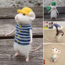 Wool Kits Gift Poked Needle Kit Felt Toy Mouse Wool Felting Doll Mouse Ornament