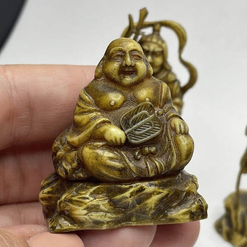 Miniatur Asiatischer Mann 7 Figuren in separaten Jobs, Zelluloid - Bild 7 von 19