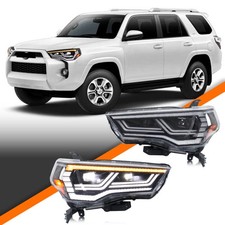 LED Headlights for Toyota 4Runner 2014-2024 Projector Front Lamps Pair Assembly