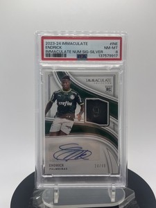 2023-24 Immaculate Endrick Number Signature Silver Auto Rookie /49 PSA 8