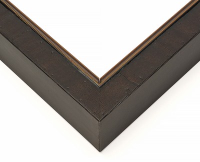 6x8 Rustic Brown with Gold Real Wood Picture Frame Width 1.25 inches | Interior