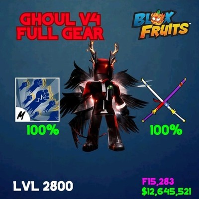 Blox Fruit Acc Max Lvl Ghoul V4 4  CD,GH,SG More Info In Descreption