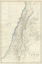 Map of Syria, Ancient & Modern by James Wyld. Israel Palestine Lebanon 1843