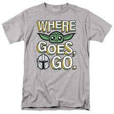Star Wars: The Mandalorian - "Where Grogu Goes Cute" T-Shirt für Herren (TV5184)