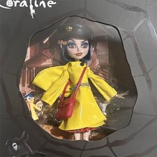 Mattel Monster High Skullector Coraline Doll w/ Cat, stand, and little version
