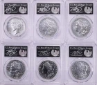 2021 Morgan & Peace Silver Dollar 6 Coin Set PCGS MS70 (Thomas Cleveland Signed)