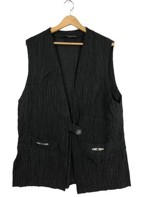 NATALIE Longstrickweste Damen Weste Gr. DE 40 schwarz Casual-Look
