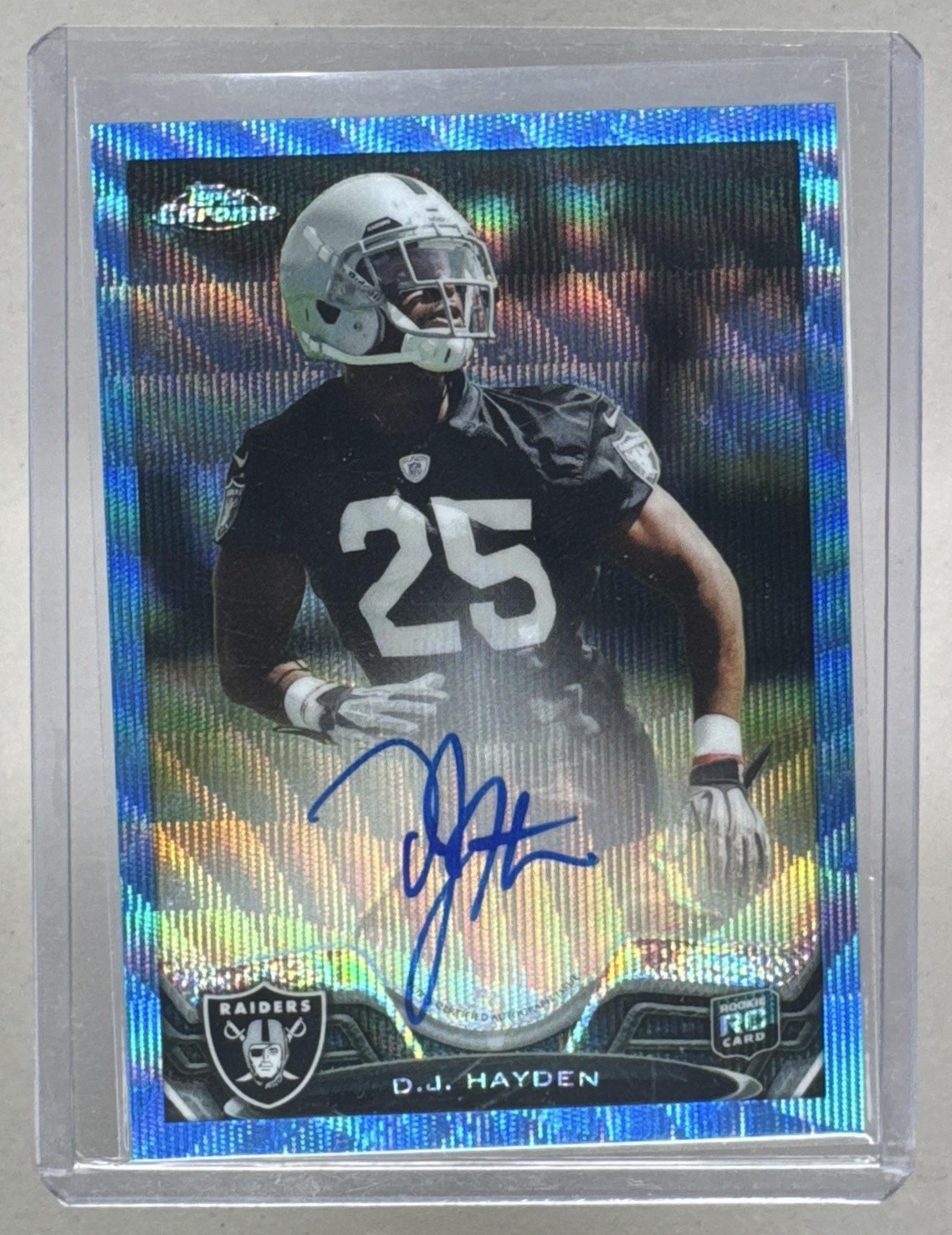 DJ Hayden Topps Chrome #16 Autograph-Blue Wave Refractor