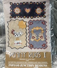 Indygo Junction Penny Rugs Set of 3 Sewing Patterns For Wall Hanging/Table Rugs