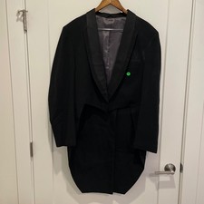 Christian Dior Grand Luxe Mens Black Tuxedo Tailcoat Jacket Size 44R Formal Wear