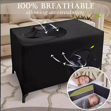 Crib Blackout Cover Pack Play Breathable Blackout Tent Travel Crib Portable Baby