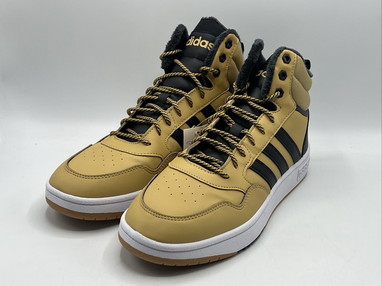 Adidas Hoops 3.0 Winter Mens Size 12 Tan Black Basketball Sneakers New with Tags