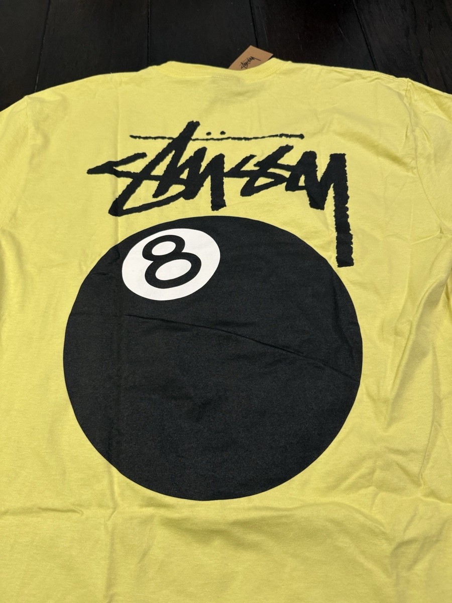 NWT Stussy Classic 8 Ball Shirt Pale Yellow Mens Size Large Y2K | eBay