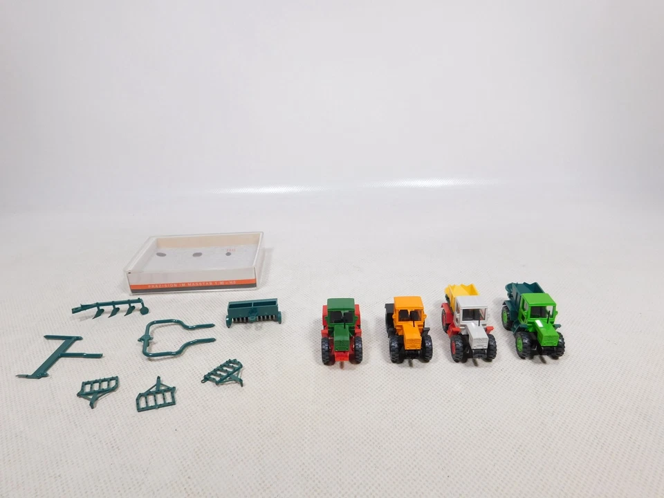 Wiking 1:87 H0 5x Modello: Mb-Trac + Set Anhänge-geräte Sg / Mint + 1x Box # - Immagine 4 di 4