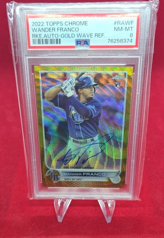 2022 Topps Chrome - Rookie Autos Wander Franco #RA-WF Gold Wave Refractor /50