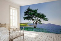 Schlafzimmer Tapete Wandkunst 384X259Cm Landschaft Mit Baum Blumen GrüN Lila