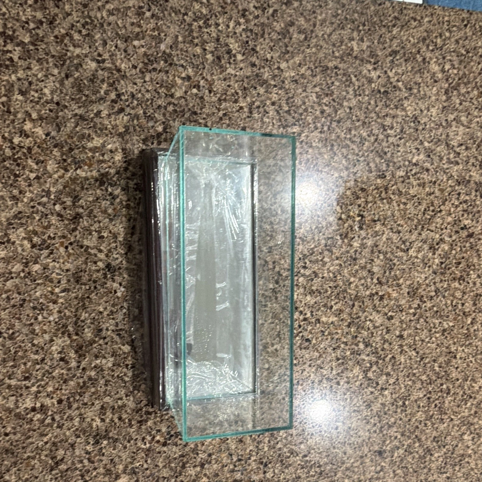 Baseball display case 4x 10 1/4x 5 1/2. Glass top - thumbnail 2