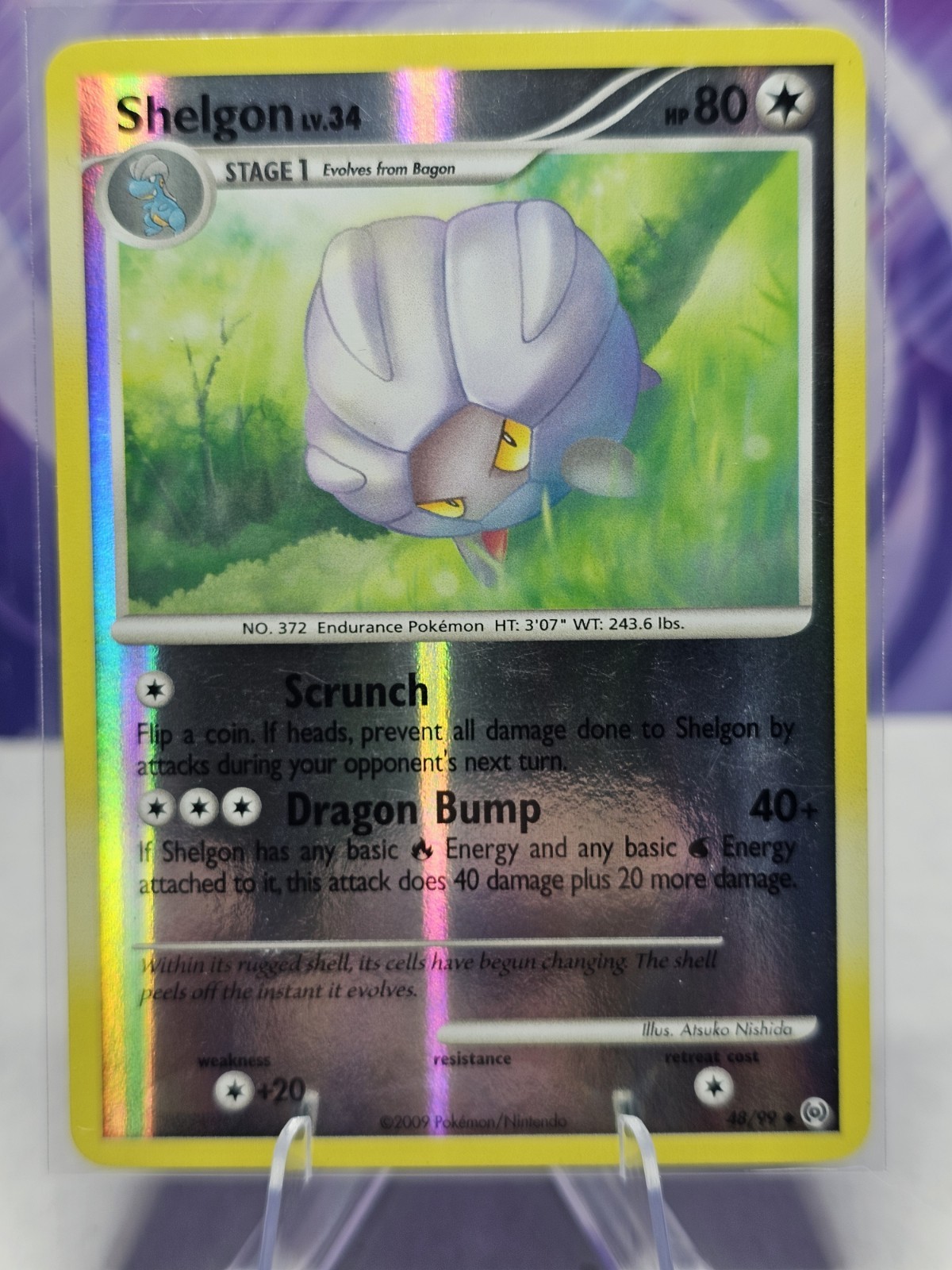 Pokemon TCG Shelgon 48/99 Uncommon Arceus Reverse Holo LP