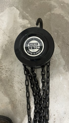 #ad WEL BILT 1 2 Ton Manual Chain Hoist Heavy Duty Industrial Grade Lifts 10 Feet $100.00