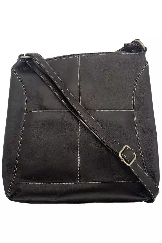 Le Donne Leather Easy Slip Crossbody Shoulder Bag Cafe eBay