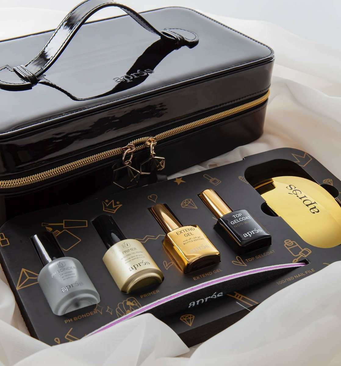 Aprés Gel-X Nail Extension Kit + Black Leather Case *Limited