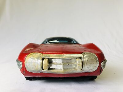 Y4934 TIN TOY Toyota 2000GT sports car Ichiko box Japan antique