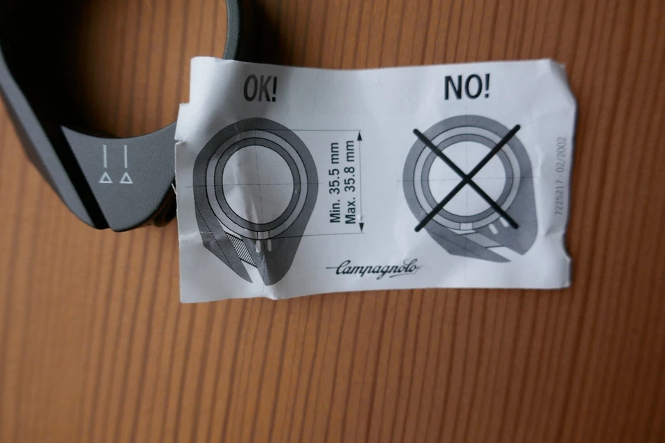 Campagnolo 座杆夹适用于 35.5 毫米至 35.8 毫米座椅管适用于 32.4 毫米碳柱 — 第 2/4 张图片