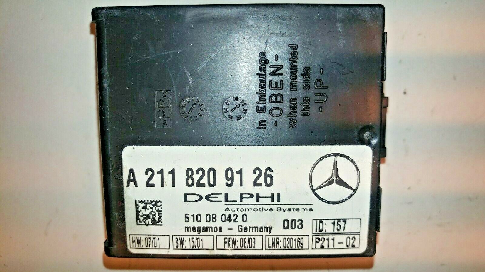 2000-2006 MERCEDES C CLK CLASS ANTI THEFT ALARM CONTROL MODULE  