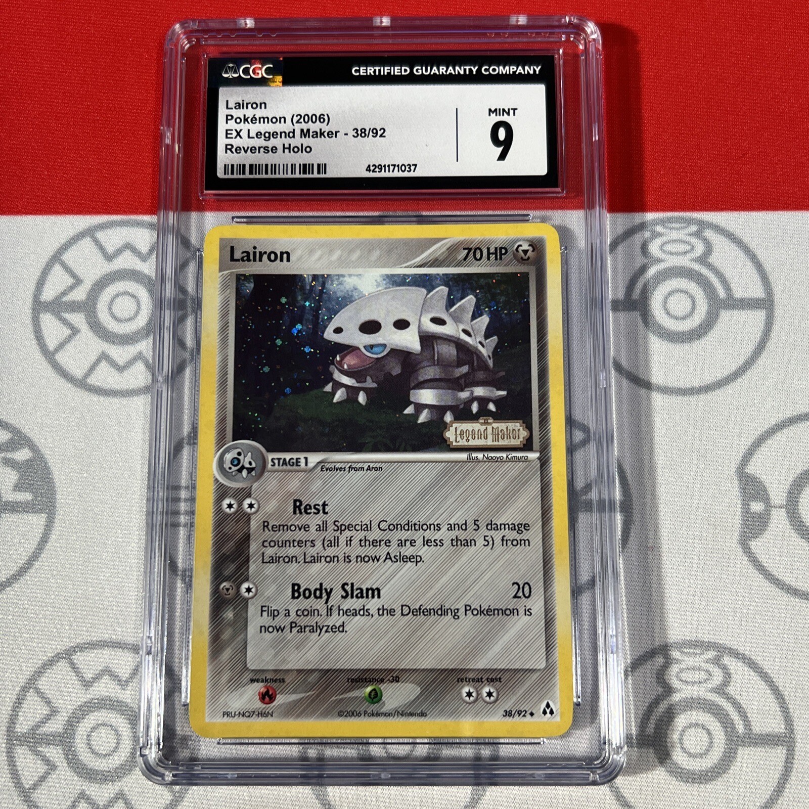 CGC 9 Lairon 38/92 2006 EX Legend Maker Reverse Holo Pokemon Card 1037