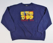 Vintage Tweety Bird Navy 90s Sweatshirt Warner Bros Studio Store 1995 XXL 2XL