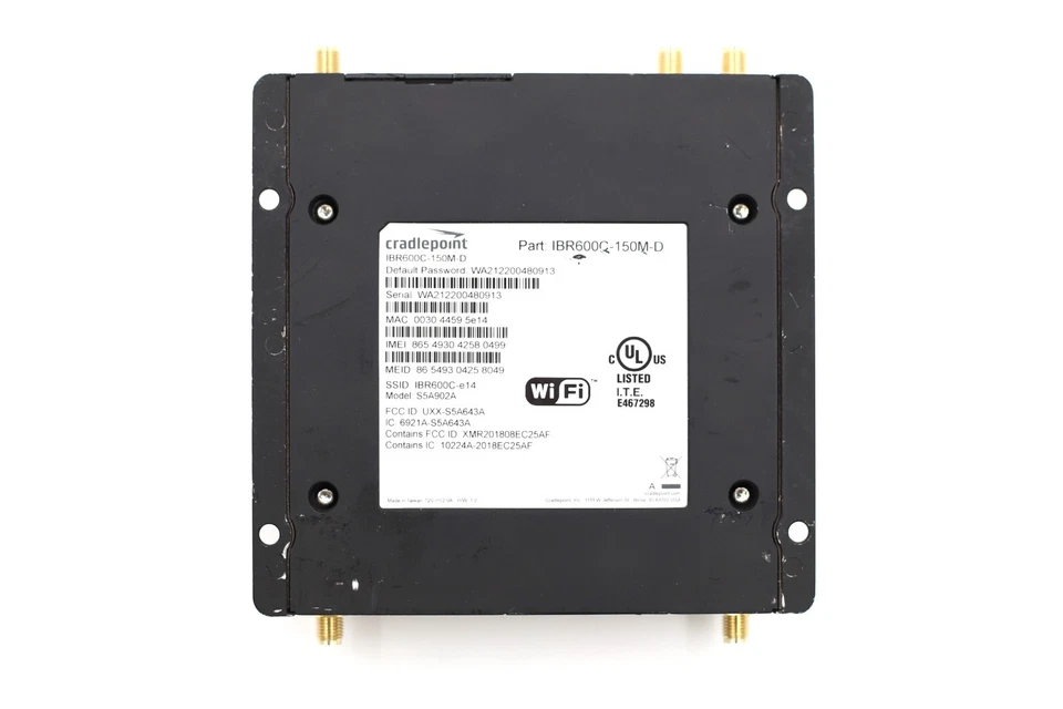 Cradlepoint S5A902A LTE Wireless(Wi-Fi) Router with Adapter P/N: IBR600C-150M-D - Image 4 of 4