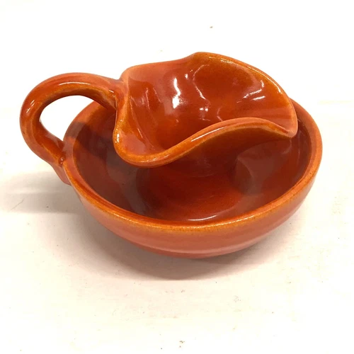 Bauer Pottery Matt Carlton Candle Holder Orange