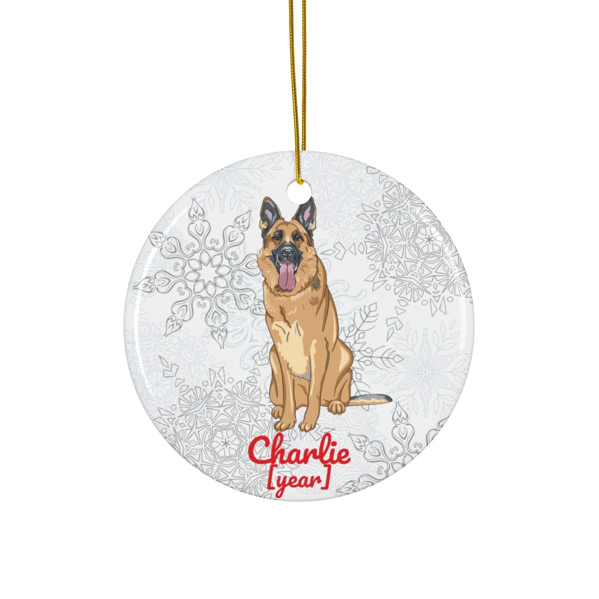 German Shepherd Christmas Ornament Gift Personalized Mom or Dad