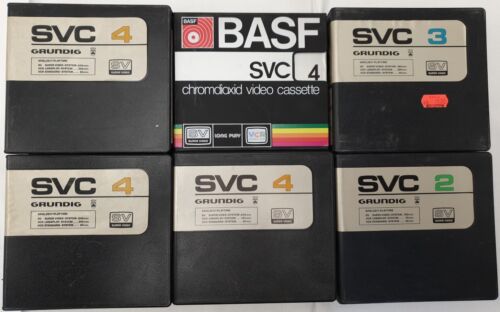 6x SVC LVC Video Casette Grundig,Philips, Basf, diverse Längen - Zdjęcie 1 z 8