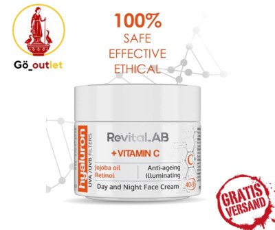 Hyaluron Anti-Age Creme 50 ml   Tages- & Nachtpflege mit Vitamin C & UV-Schutz