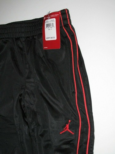 Jordan Jumpman Little Boy's 5 Sweatpants Pants Athletic Black Red Crimson - Picture 2 of 2