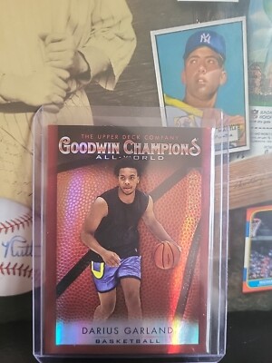 2021 UPPER DECK GOODWIN CHAMPIONS DARIUS GARLAND ALL WORLD RED 285/299
