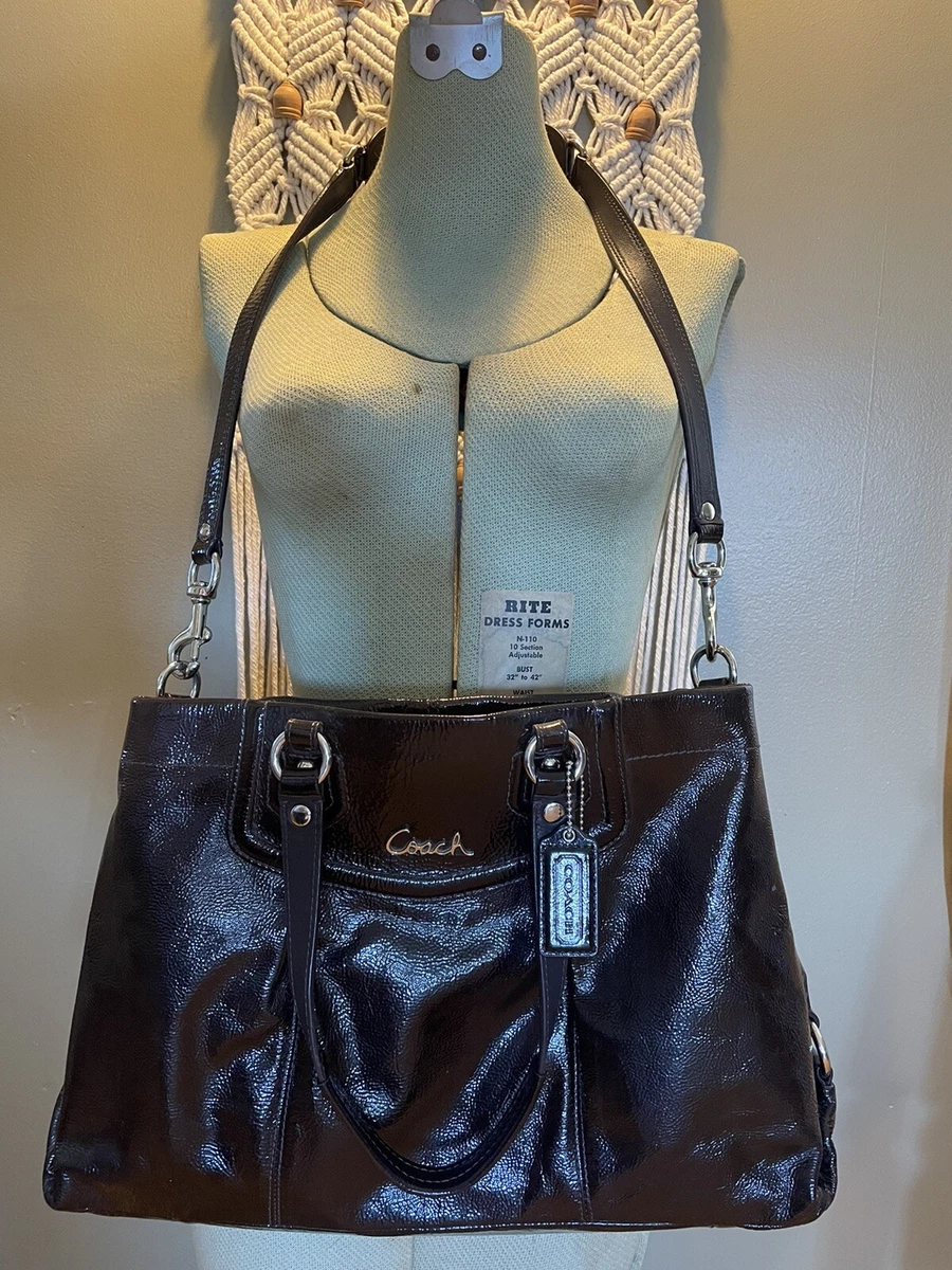 Patent leather coach cheap