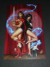 2023 NYCC Wonder Woman & Zantana ART PRINT Signed BY Mike Krome 11x17