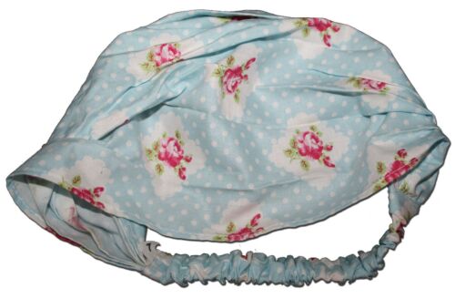 IVY DESIGNS Child-Adult Size Blue Rose Large HEADSCARF Headband Tanya Whelan  - Picture 1 of 3