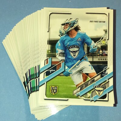2021 Topps Premier Lacrosse League PLL Holiday Preview 1st Edition Card Set 1-55