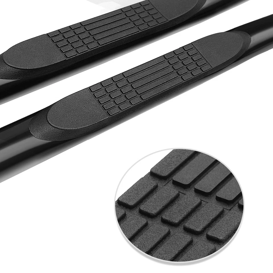 Fit 99-18 Silverado Sierra Extended Cab 3" Black Round Side Step Nerf Bars Steel — 第 4/4 张图片