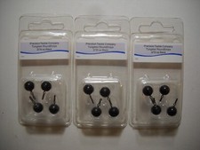 Lot of 3 PRECISION TUNGSTEN 3/16oz RoundDrops DROPSHOT Weights - BLACK color