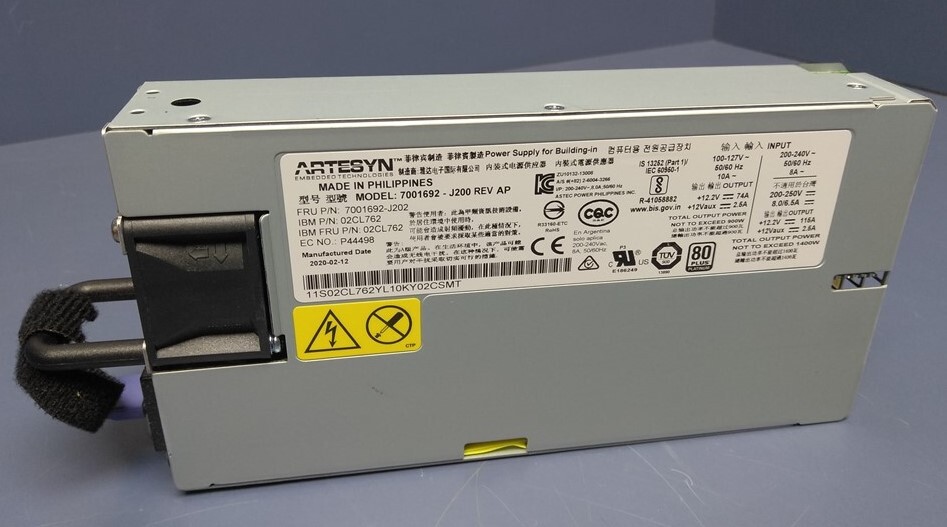 Artesyn IBM 1400W Power Supply 7001692-J202, 01AF591