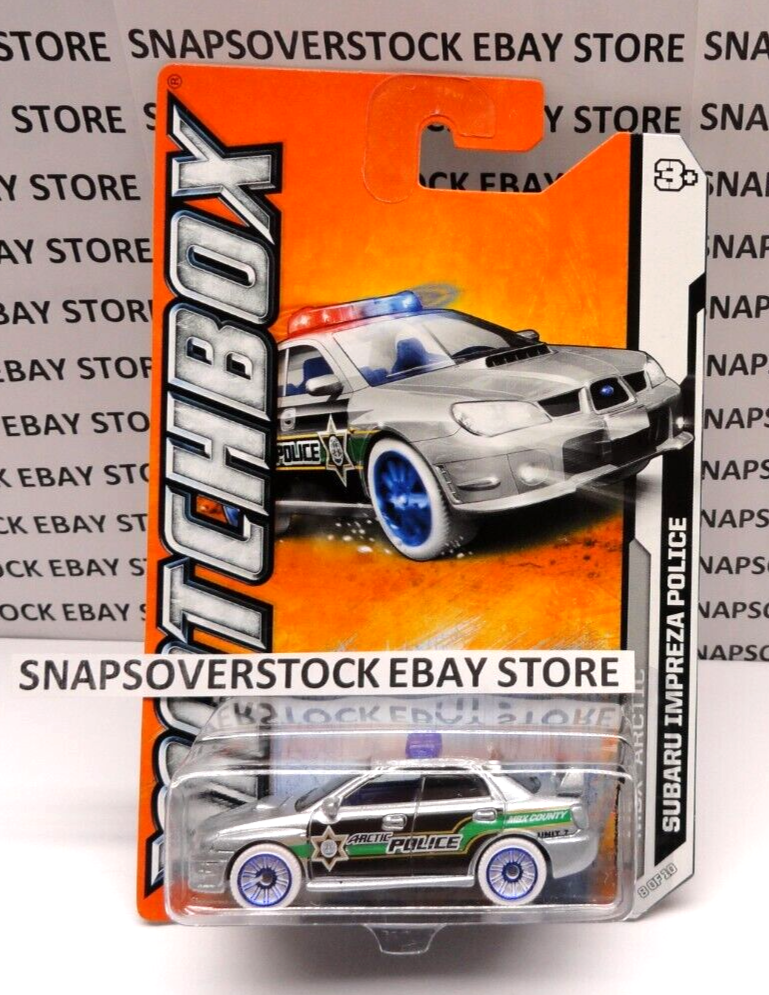2012 MATCHBOX SILVER SUBARU IMPREZA POLICE CAR, MBX #78, VERY NICE