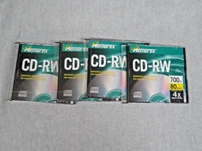 CD-RW 4 700 MB 80 Minute 4X Speed Memorex Blank  (2 wrapped 2 open)