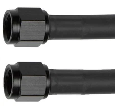 Brake Hose 30” 3AN Straight Ends Braided Stainless Black Vinyl Coated ALL48366