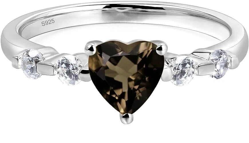 Anillos de moda piedra de cuarzo blanco